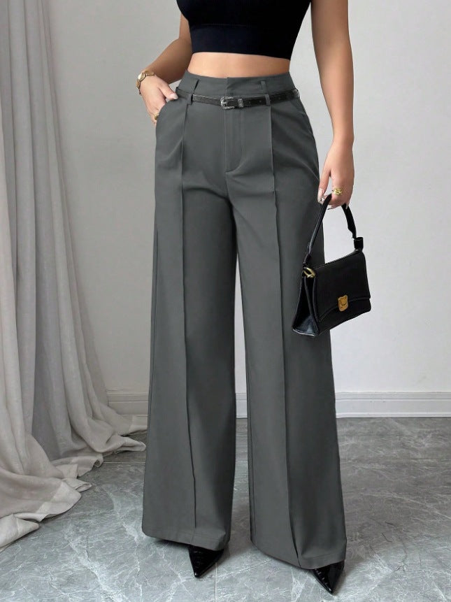 ZAYVORE Elegant High-Waisted Straight-Leg Trousers