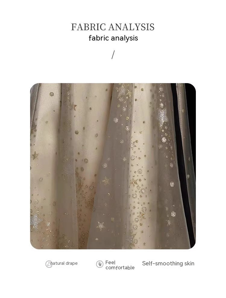 ZAYVORE French Luxury Black Evening Dress | Elegant Mesh Ceremony Dress