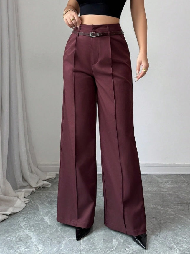 ZAYVORE Elegant High-Waisted Straight-Leg Trousers